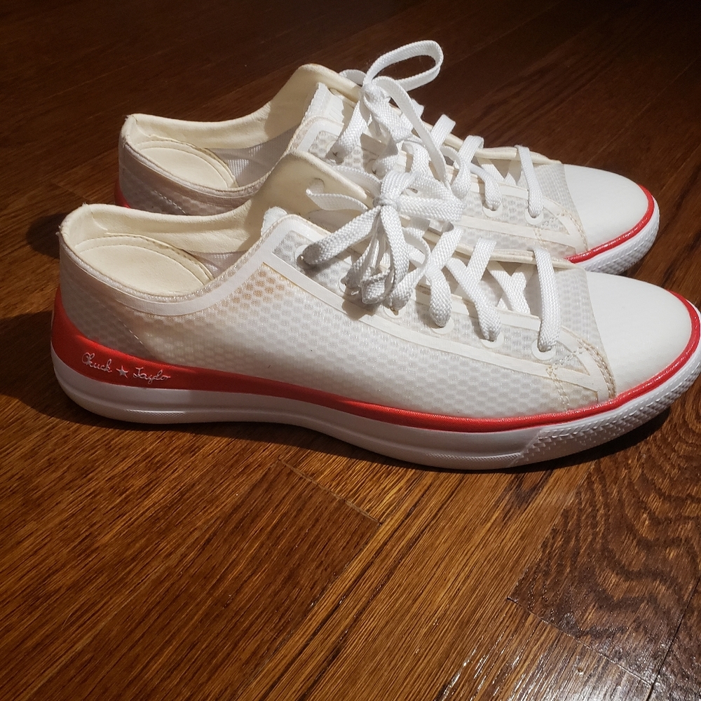 Converse White and Red Sneakers